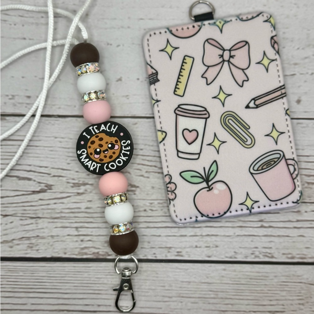 I Teach Smart Cookies Lanyard & School ID Badge Holder